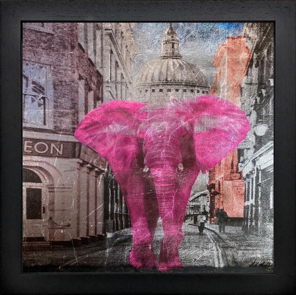 Linda Charles - 'The Elephant In The Room' - Framed Original Artwork