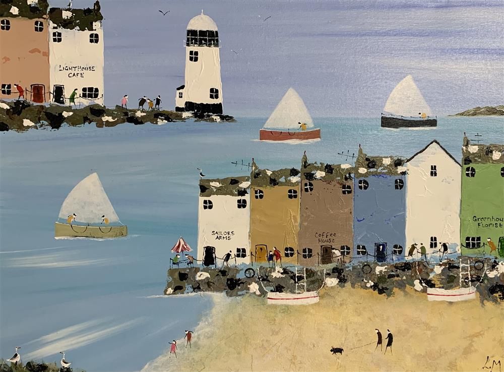 Lee McCarthy - ' The Lighthouse Cafe ' - Framed Original Art