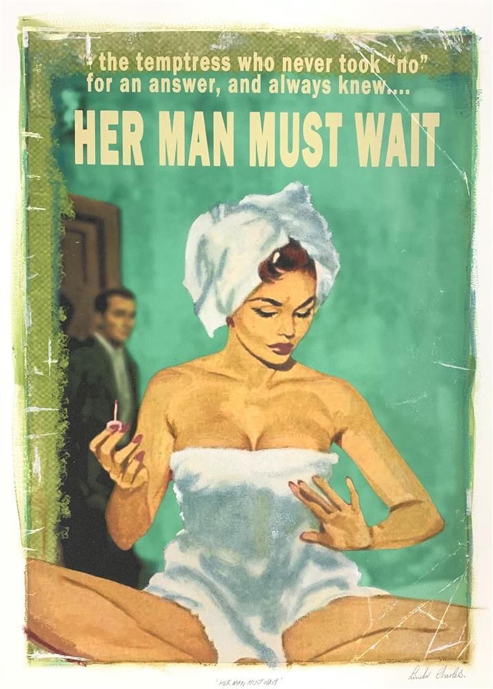 Linda Charles - 'Her Man Must Wait' - Framed Limited Edition