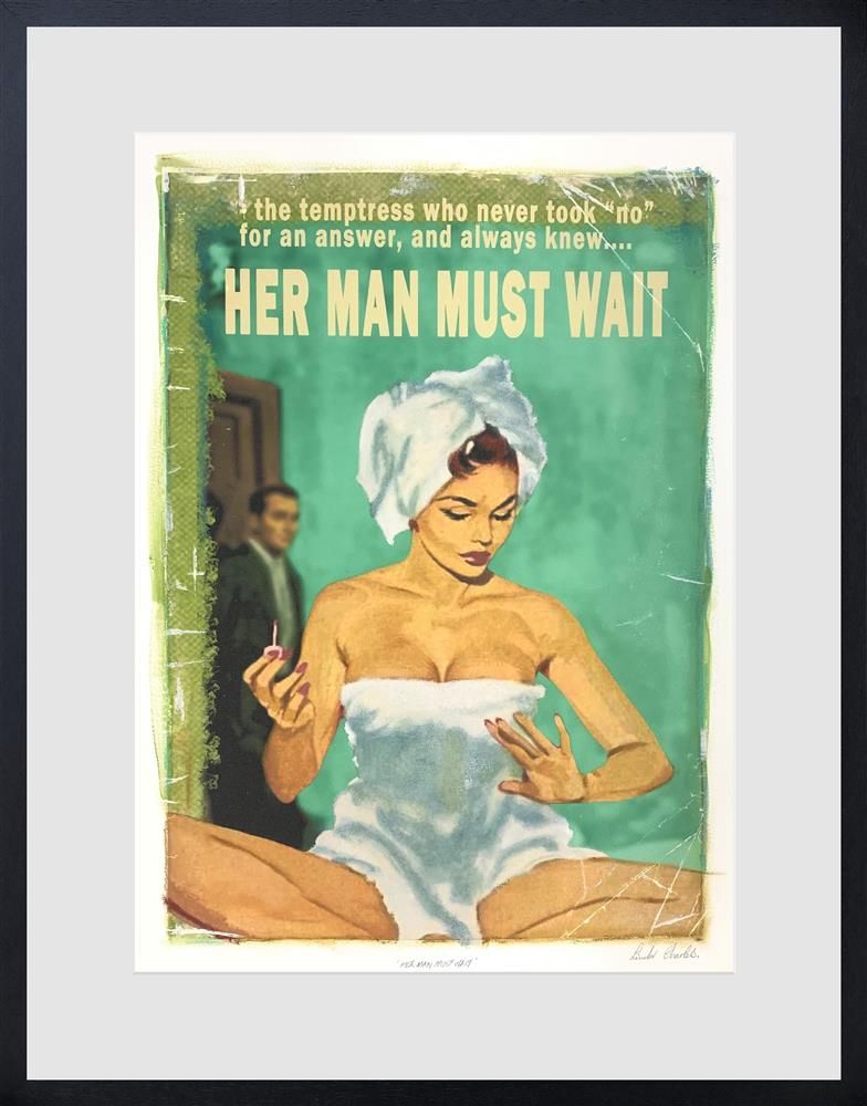 Linda Charles - 'Her Man Must Wait' - Framed Limited Edition