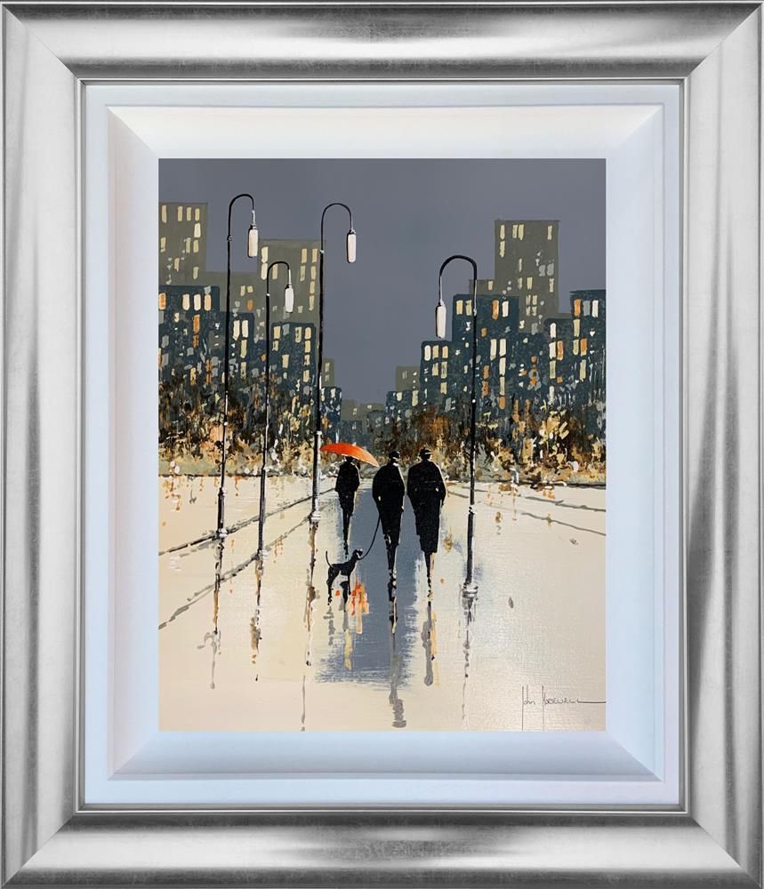 John Horsewell - 'Evening Walk In The City' - Framed Original Art