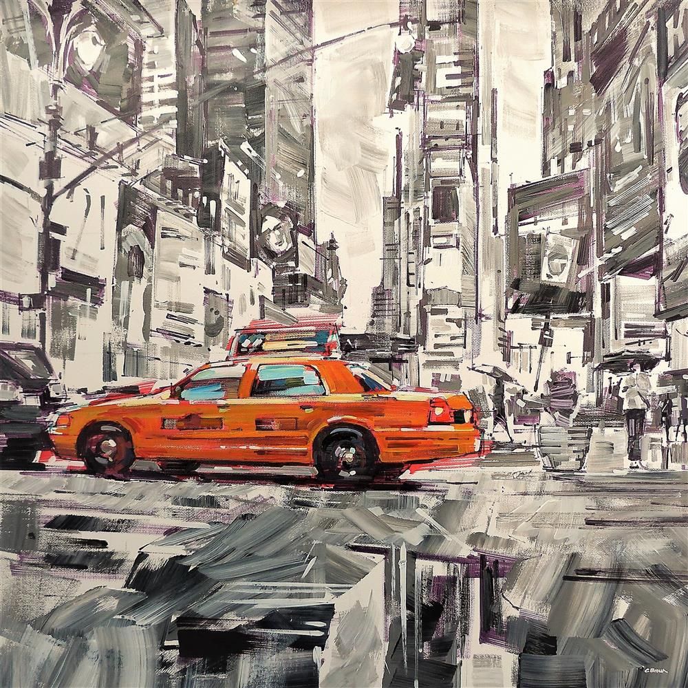 Colin Brown - 'Yellow Cab' - Framed Original Art