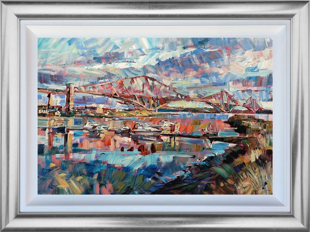 Colin Brown - 'Spanning The River 4th Bridge' - Framed Original Art