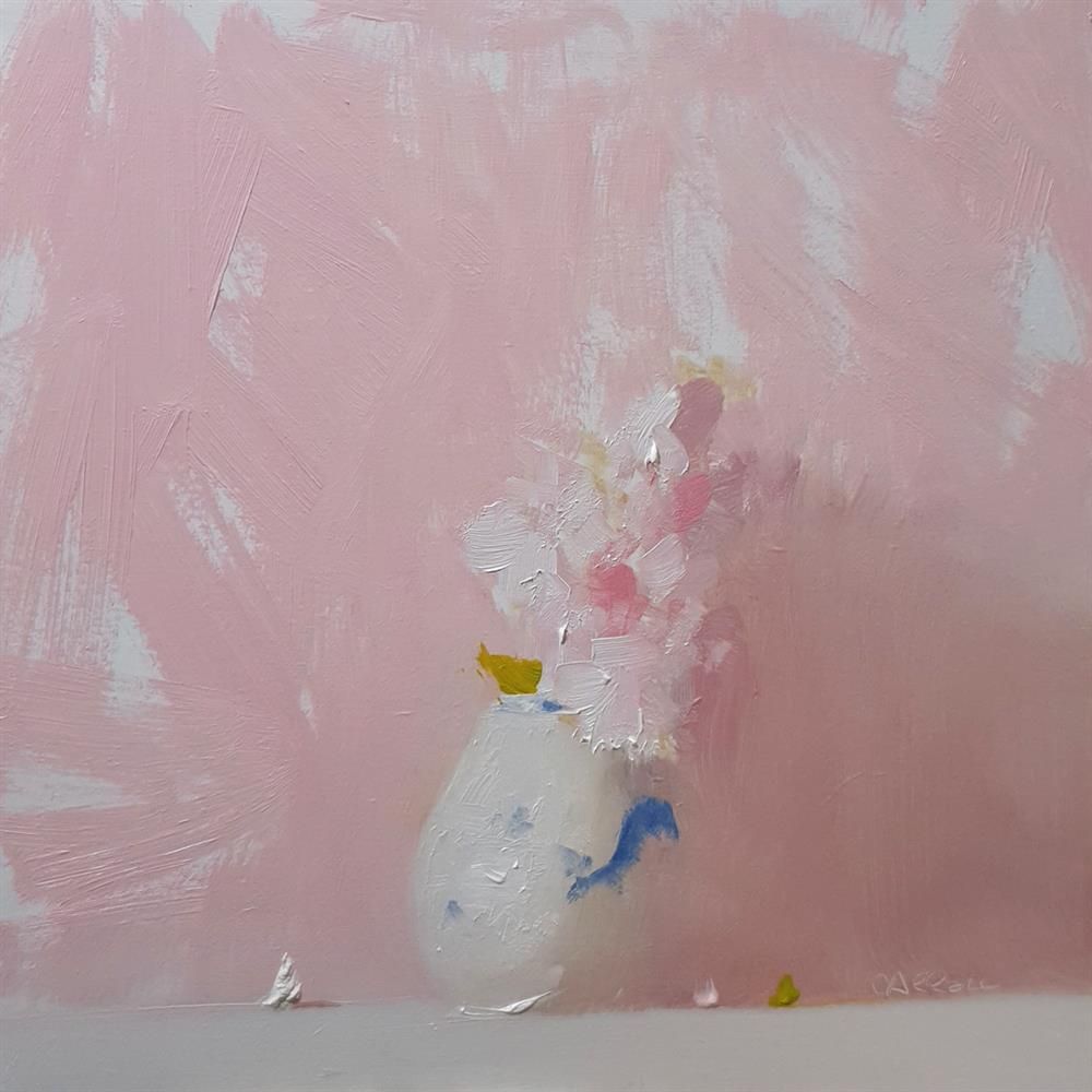 Neil Carroll - 'Pot Of Pinks' - Framed Original Painting