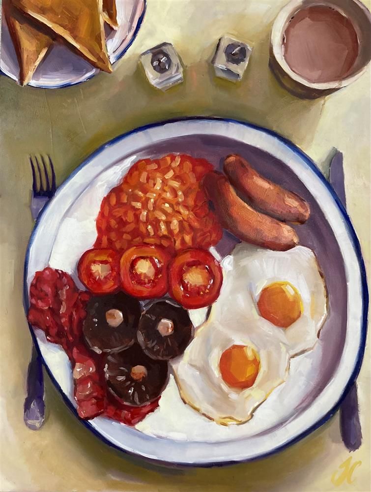 Joss Clapson - 'Champions Breakfast' - Framed Original Art