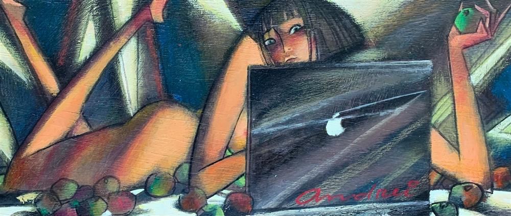 Andrei Protsouk - 'My Apple' - Framed Original Art