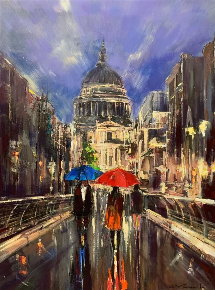 Ewa Czarniecka - 'St Paul's City Stroll' - Framed Limited Edition