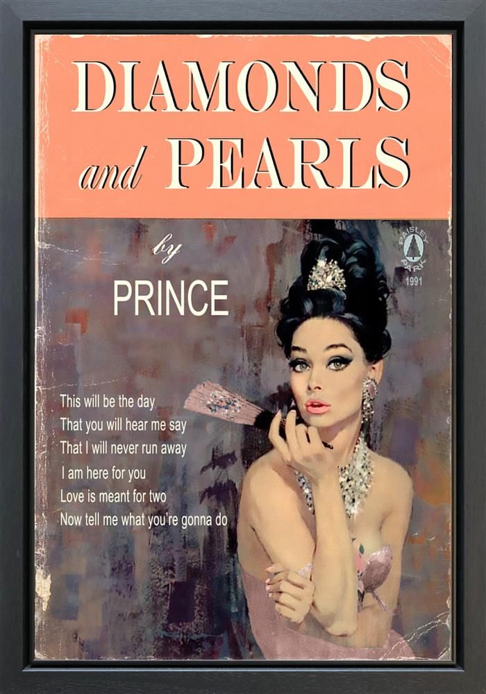 Linda Charles - ' Diamonds And Pearls - Deluxe ' - Framed Original Artwork