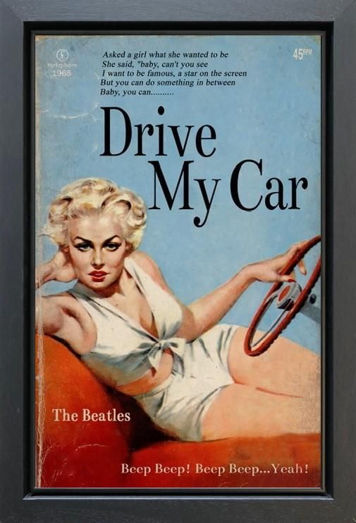 Linda Charles - ' Drive My Car ' - Framed Original Artwork