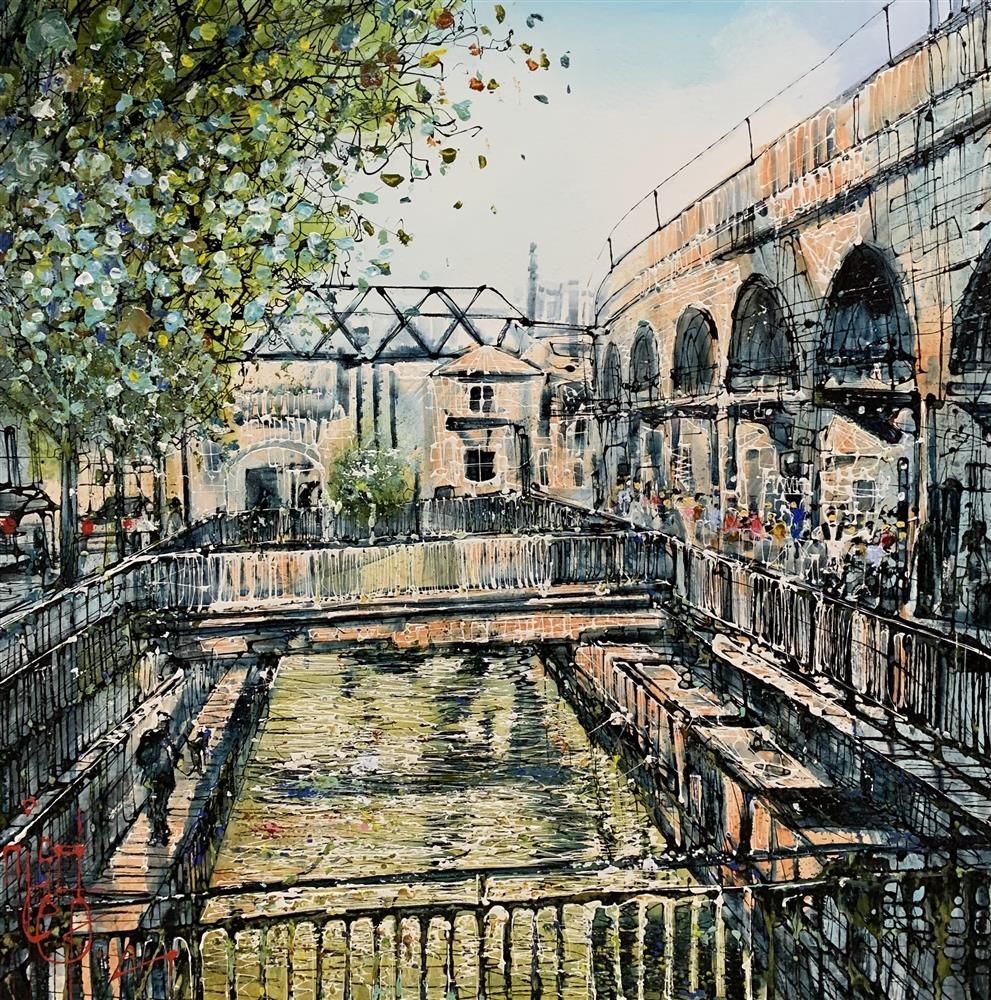 Nigel Cooke - "Manchester Canal"  - Framed Original Artwork
