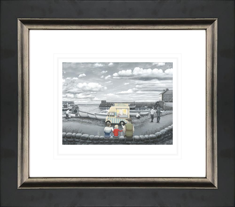 Leigh Lambert - ' He Always Gets More Than Me ' - Paper' - Framed Limited Edition
