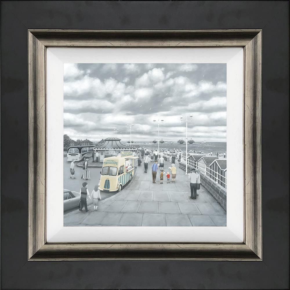 Leigh Lambert - ' What Do You Like Best, Grandad Or Chips ' - Canvas ' - Framed Limited Edition