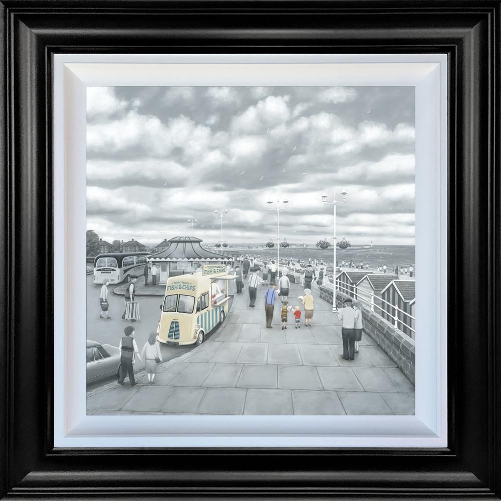 Leigh Lambert - ' What Do You Like Best, Grandad Or Chips ' - Canvas Deluxe' - Framed Limited Edition