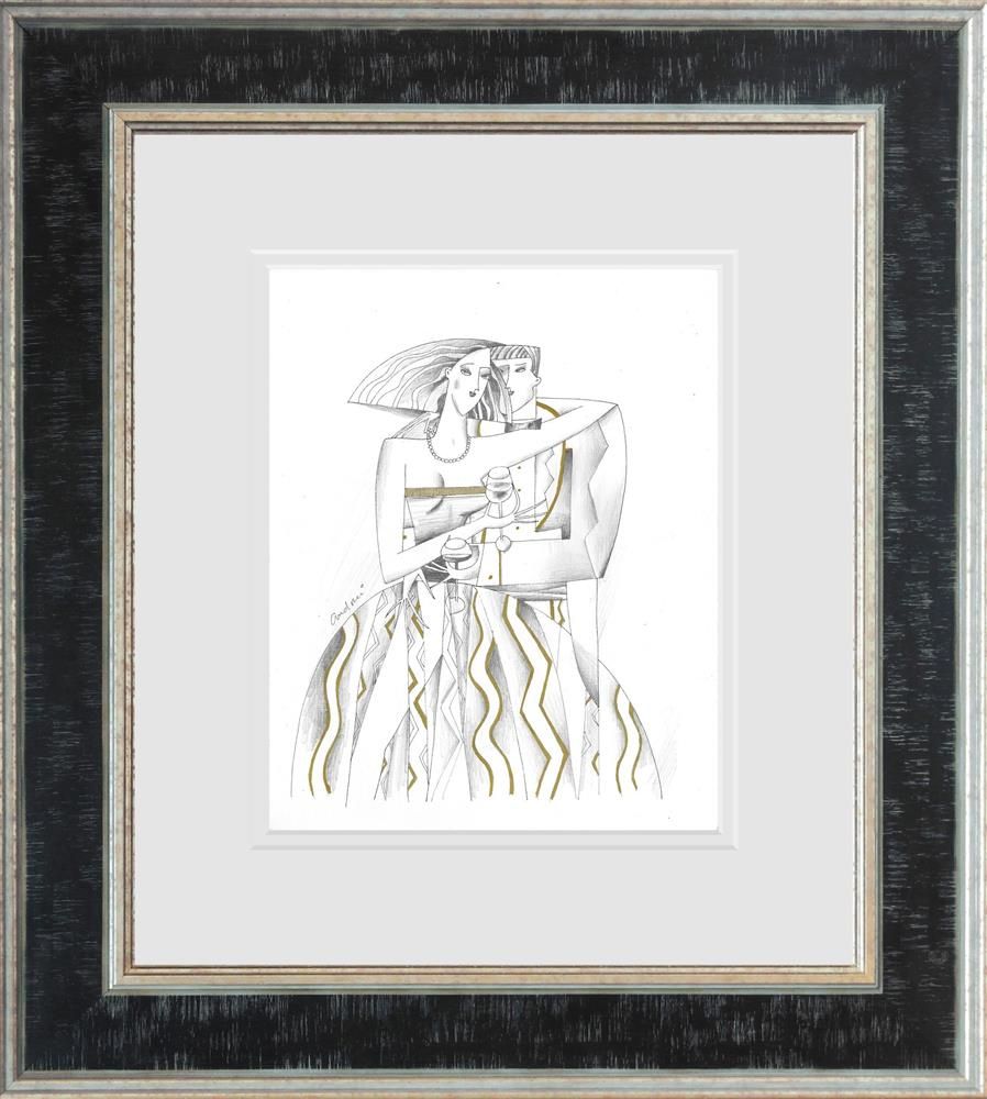 Andrei Protsouk - 'Lord and Lady III - Line Study - Framed Limited Edition Art