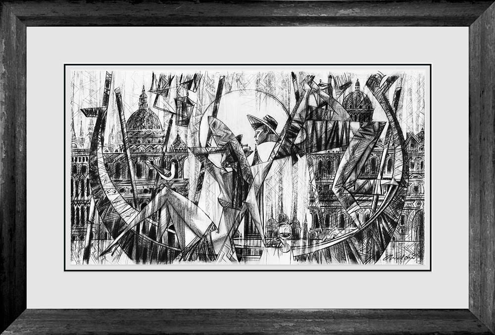 Andrei Protsouk - ' Love In Venice - Sketch ' - Framed Limited Edition Art
