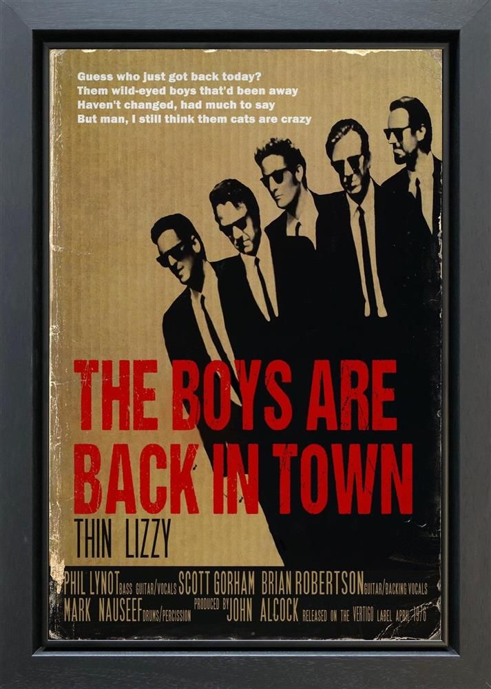 Linda Charles - ' The Boys Are Back In Town ' - Framed Original Artwork