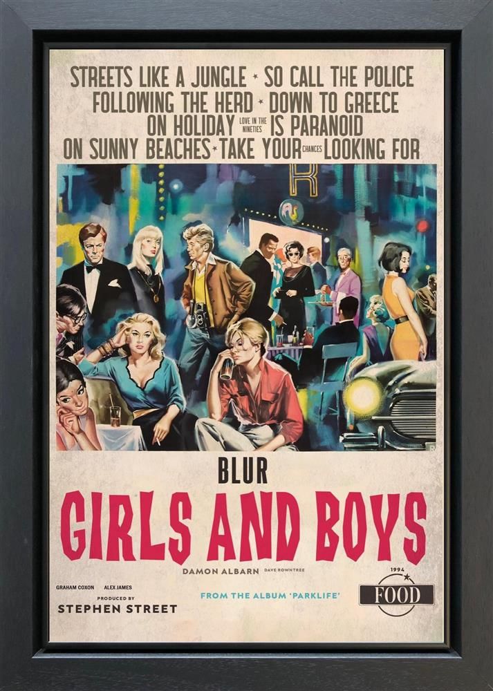 Linda Charles - ' Girls and Boys ' - Framed Original Artwork