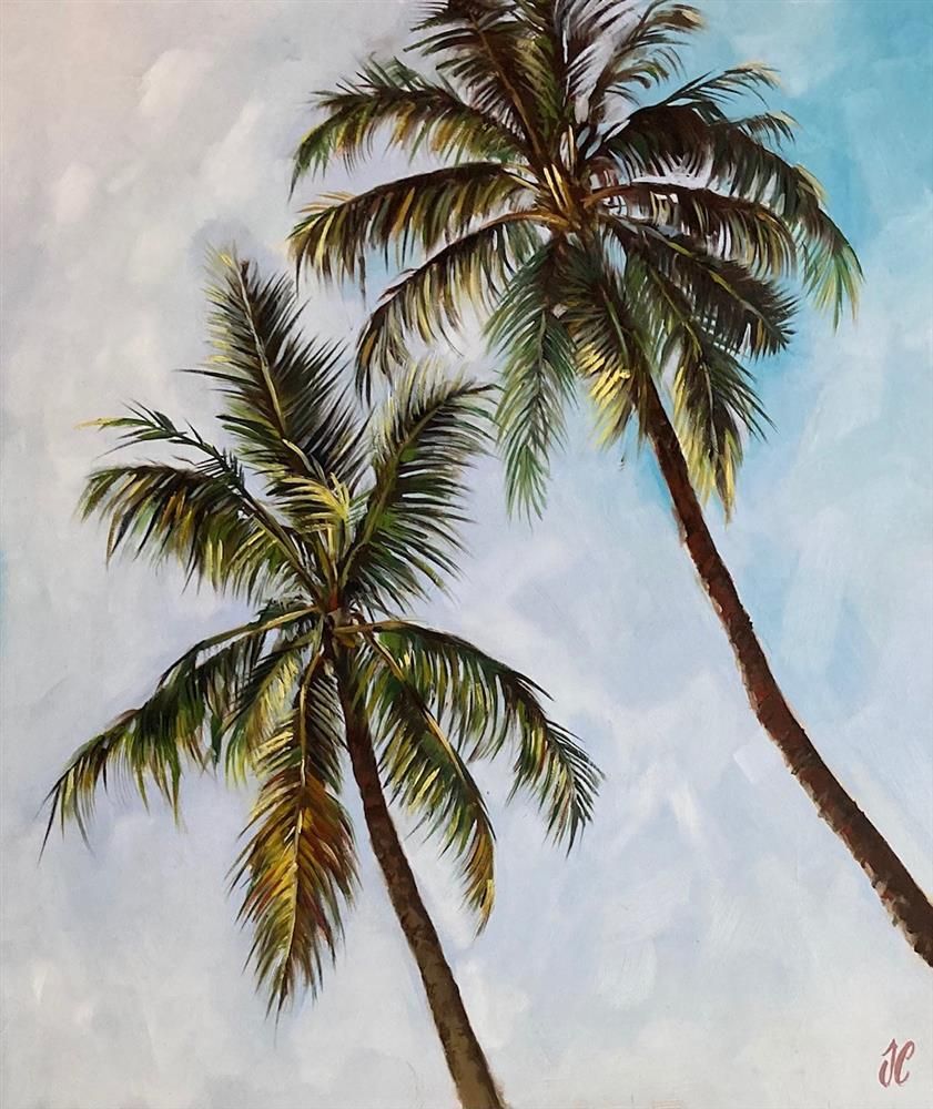 Joss Clapson - 'Palm Trees' - Framed Original Art