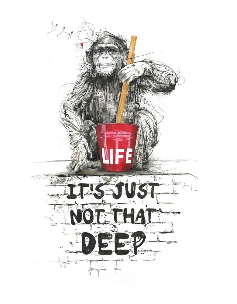 Scott Tetlow - 'Life, Its Just Not That Deep' - Framed Limited Edition Print