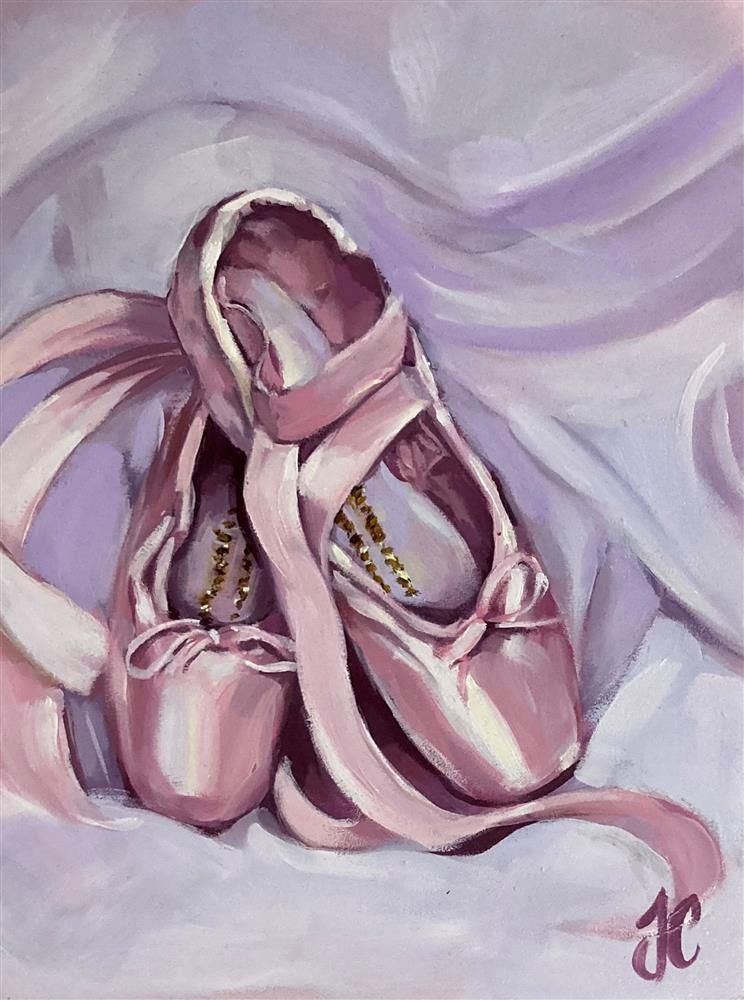Joss Clapson - 'My Ballet Shoes' - Framed Original Art