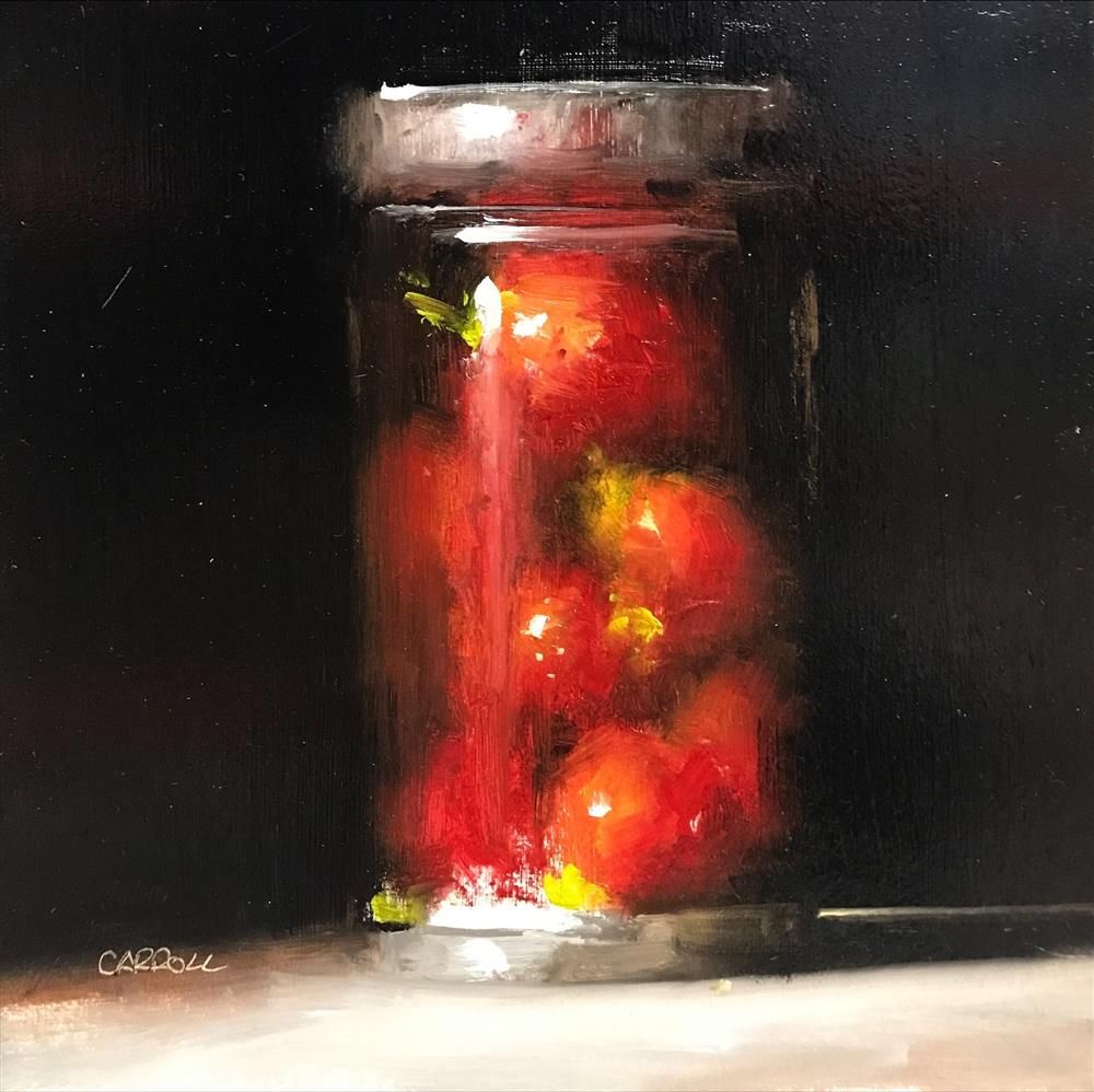 Neil Carroll - ' Jar Of Strawberries' - Framed Original Painting