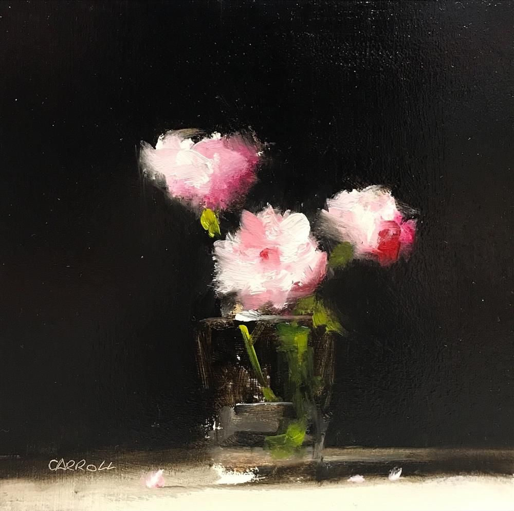 Neil Carroll - ' Glass Of Pinks ' - Framed Original Painting