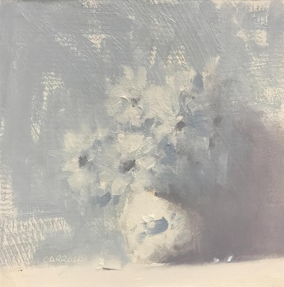 Neil Carroll - ' Flowers In Blue ' - Framed Original Painting