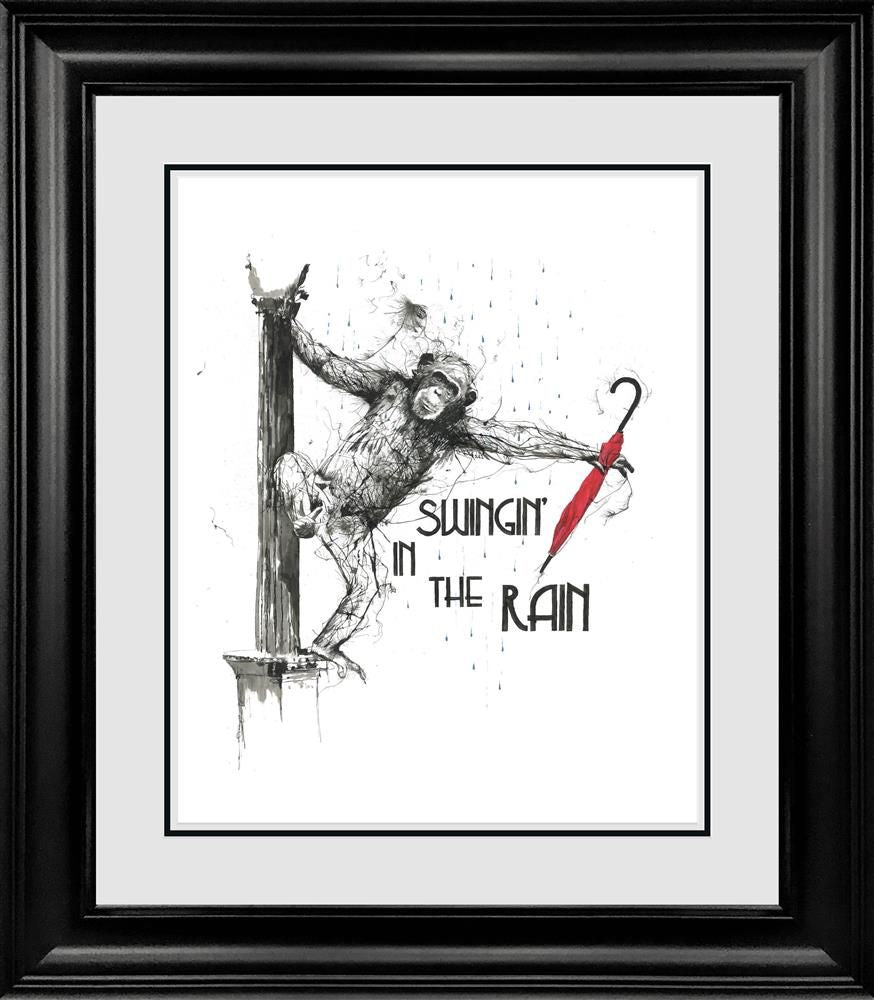 Scott Tetlow - ' Swinging In The Rain ' - Framed Original Art