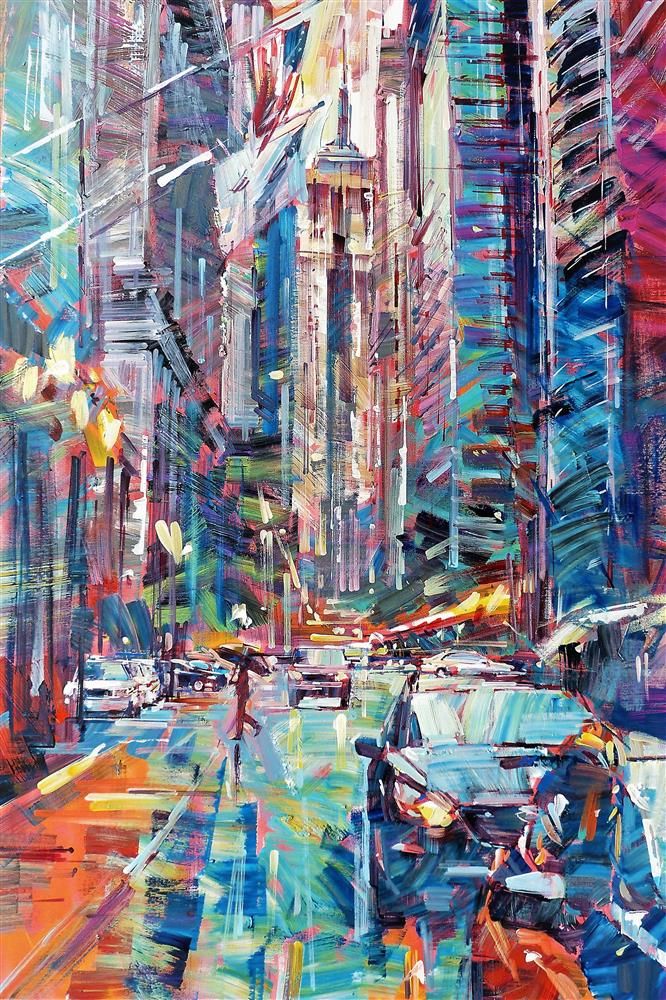 Colin Brown - ' Reflected From New York ' - Framed Original Art