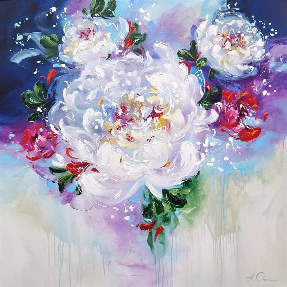 Anna Cher - 'Kiss From A Rose' - Framed Original Artwork