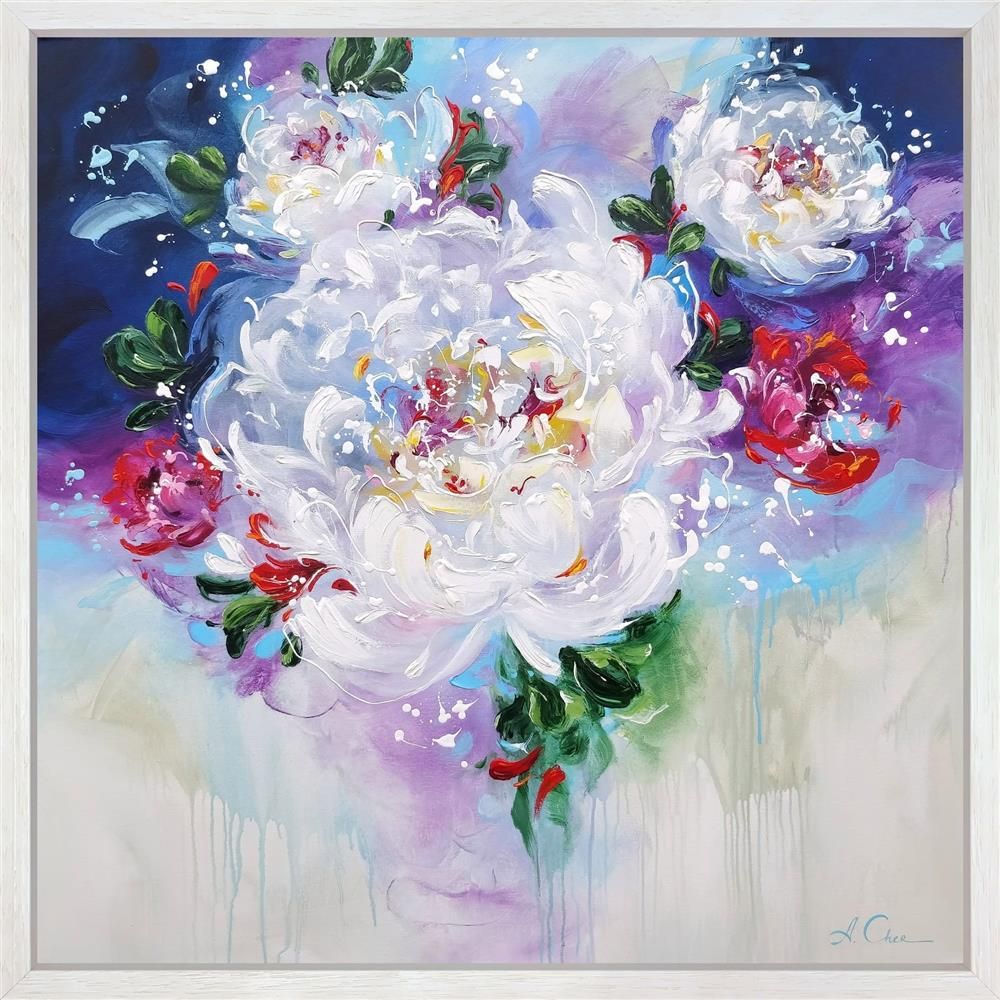 Anna Cher - 'Kiss From A Rose' - Framed Original Artwork