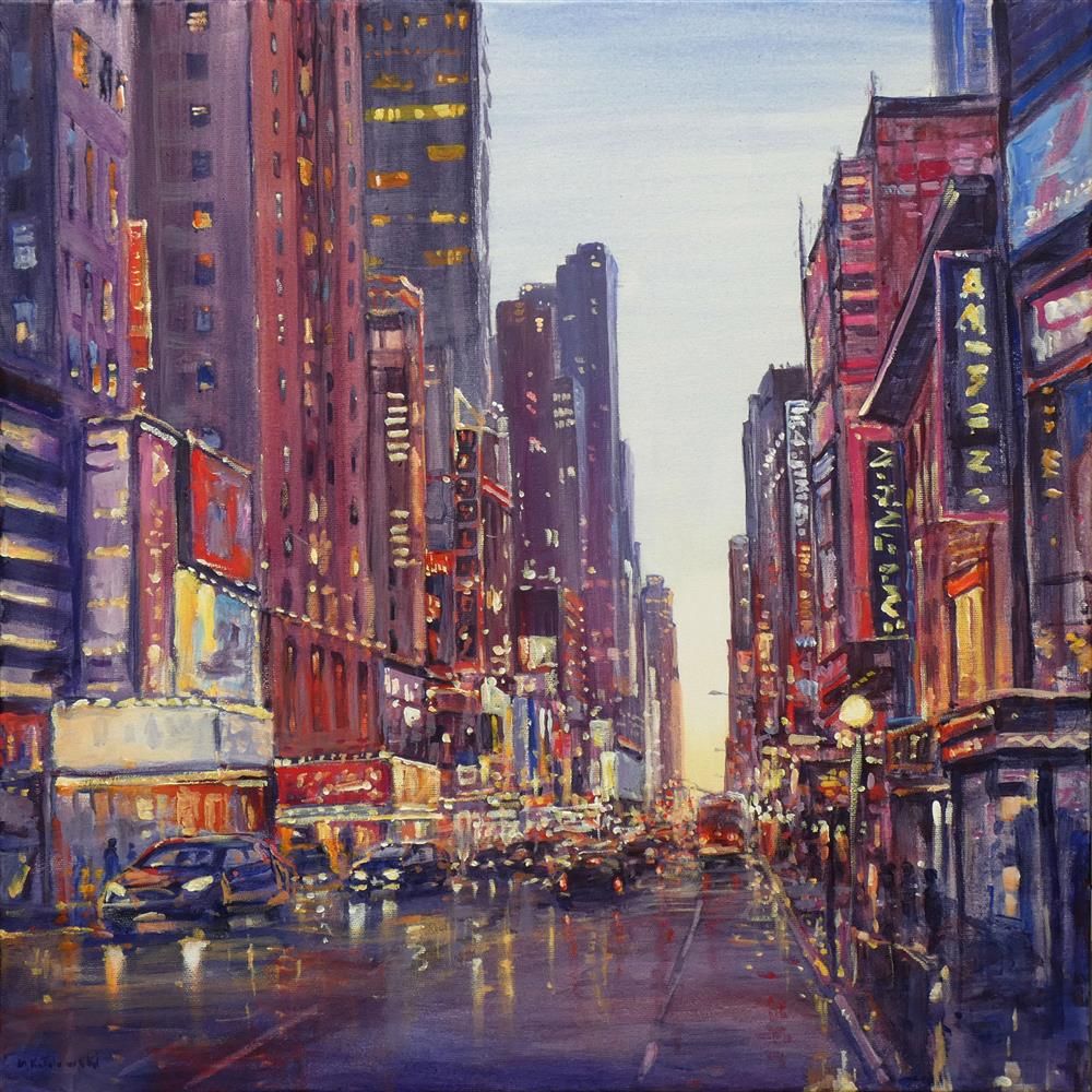 Mariusz Kaldowski - ' NY Dusk ' - Framed Original Art