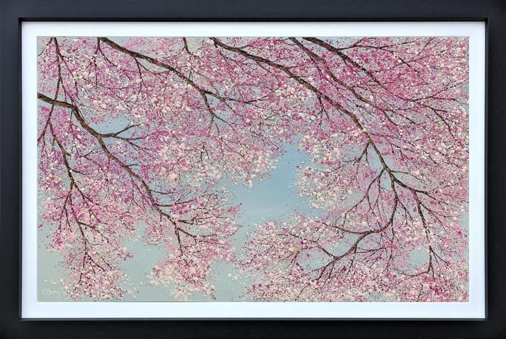 Chris Bourne - 'Cherry Blossom Cascade' - Framed Original Art