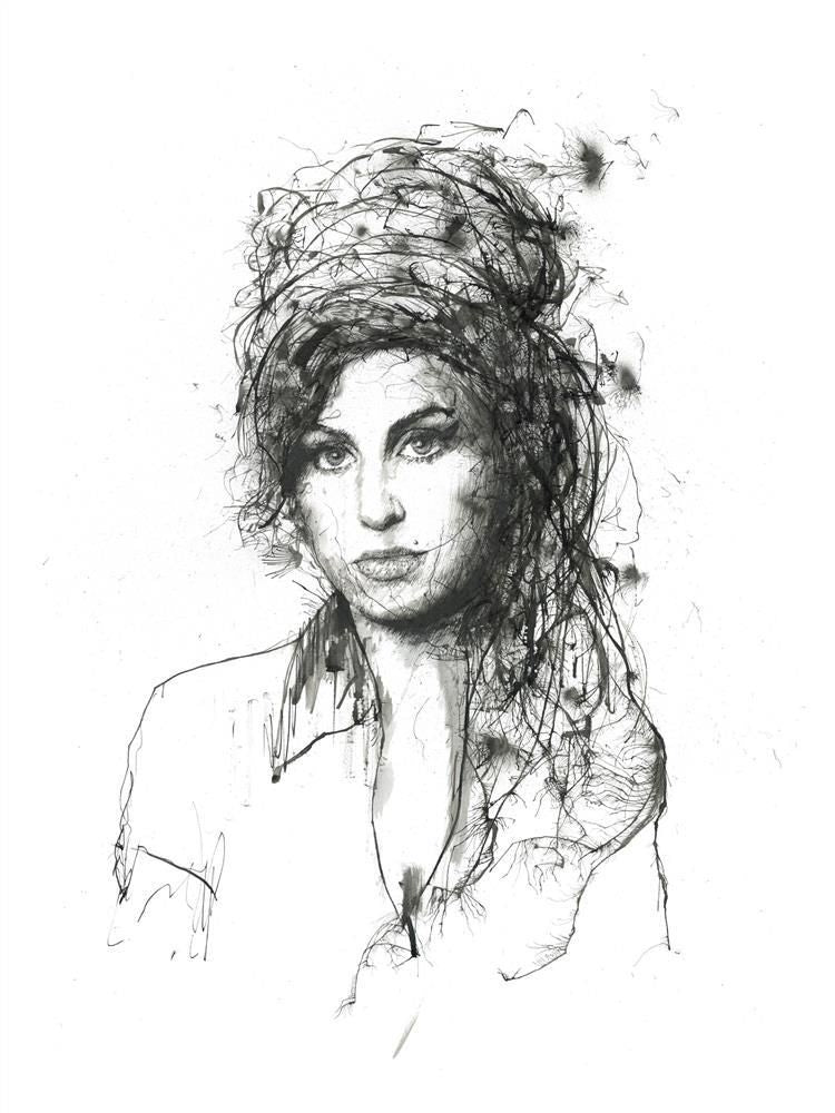 Scott Tetlow - ' Winehouse-Deluxe ' - Framed Limited Edition Print