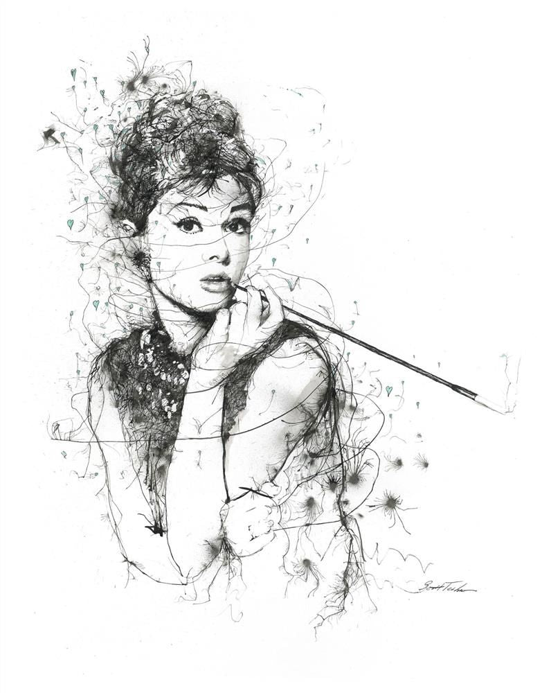 Scott Tetlow - ' Audrey ' - Framed Original Art