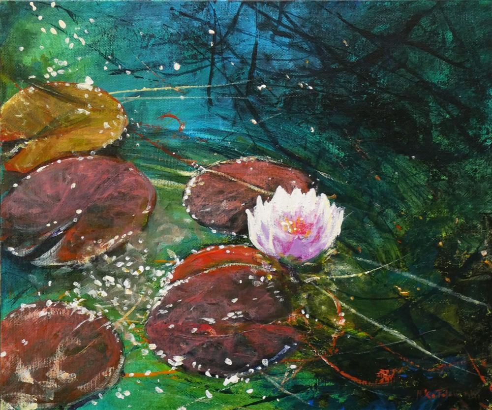 Mariusz Kaldowski - ' Teal Pond ' - Framed Original Art