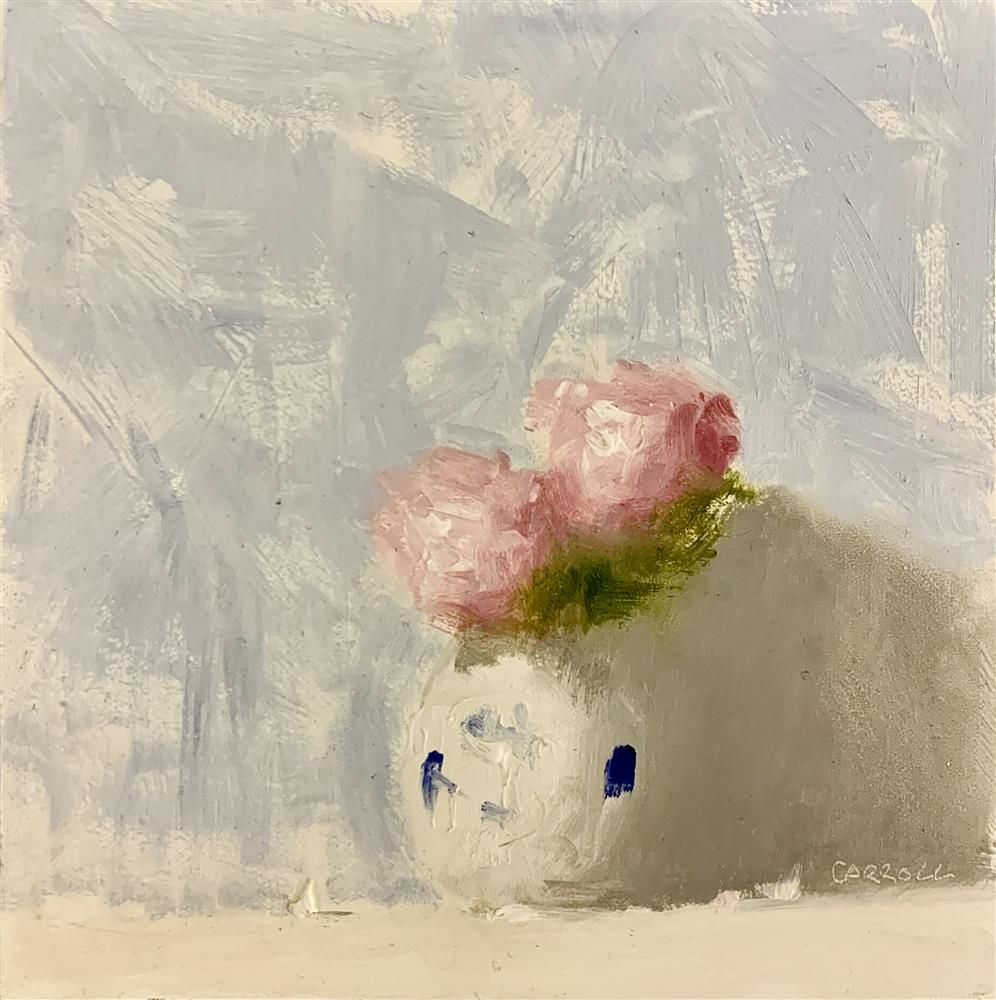 Neil Carroll - ' Pot Of Pinks ' - Framed Original Painting