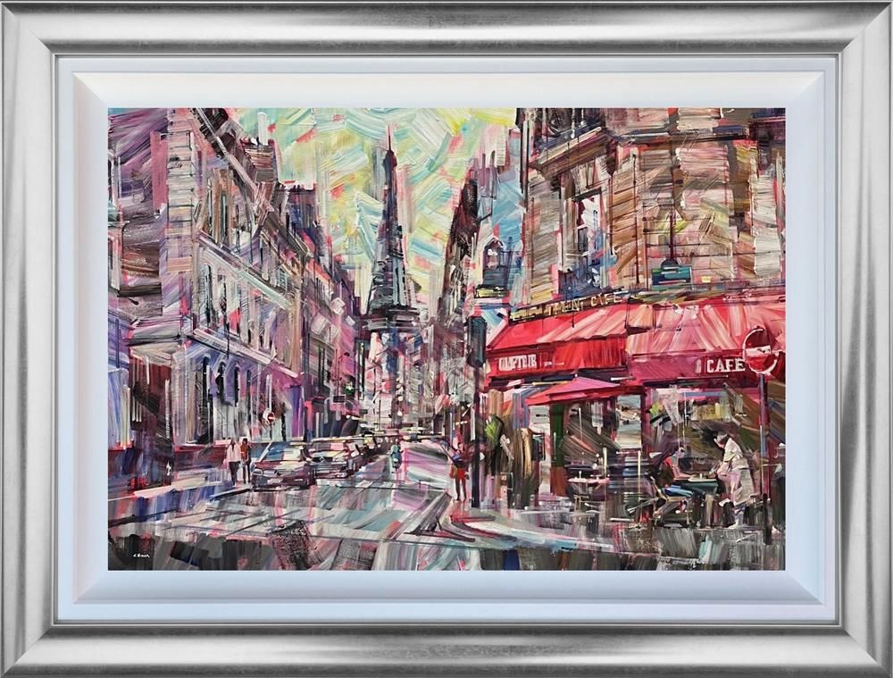 Colin Brown - 'Cafe With A View' - Framed Original Art