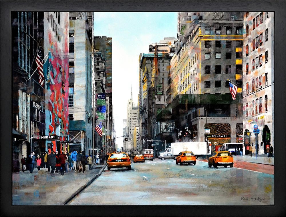 Paul McIntyre - 'Shopping Down 5th Avenue' - Framed Original Art