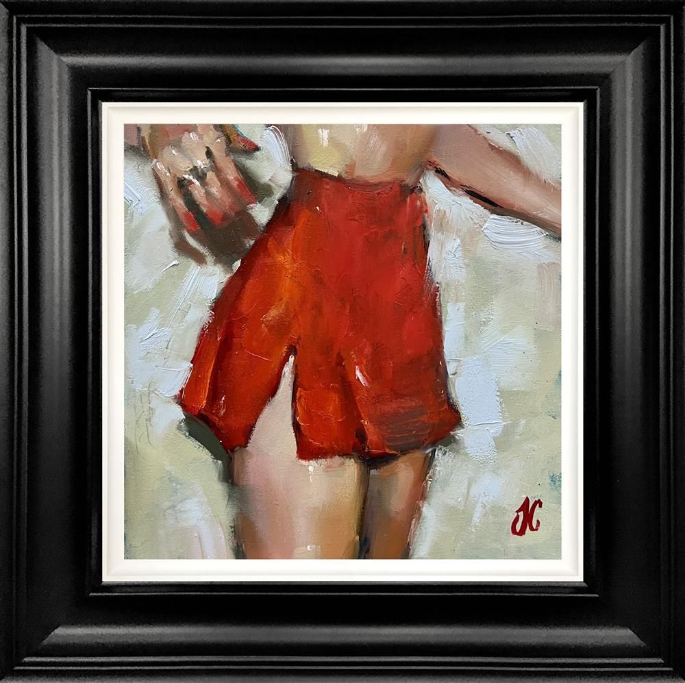 Joss Clapson - ' Red Skirt ' - Framed Original Art
