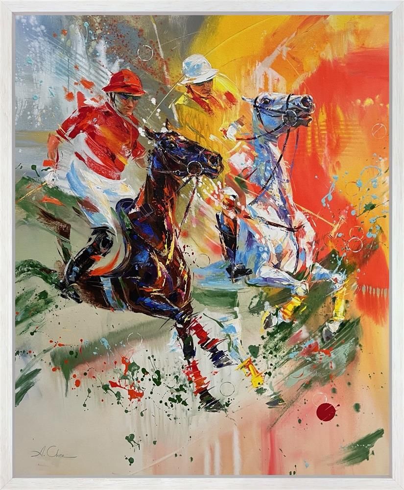 Anna Cher - 'Full Gallop' - Framed Original Artwork