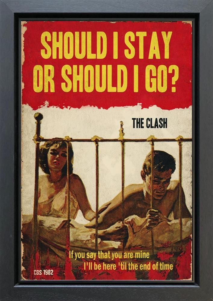 Linda Charles - ' Should I Stay Or Go ' - Framed Original Artwork