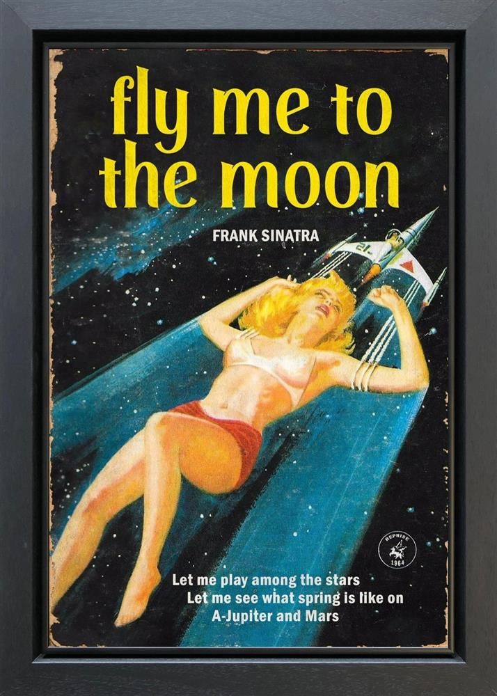 Linda Charles - 'Fly Me To The Moon' - Framed Original Artwork
