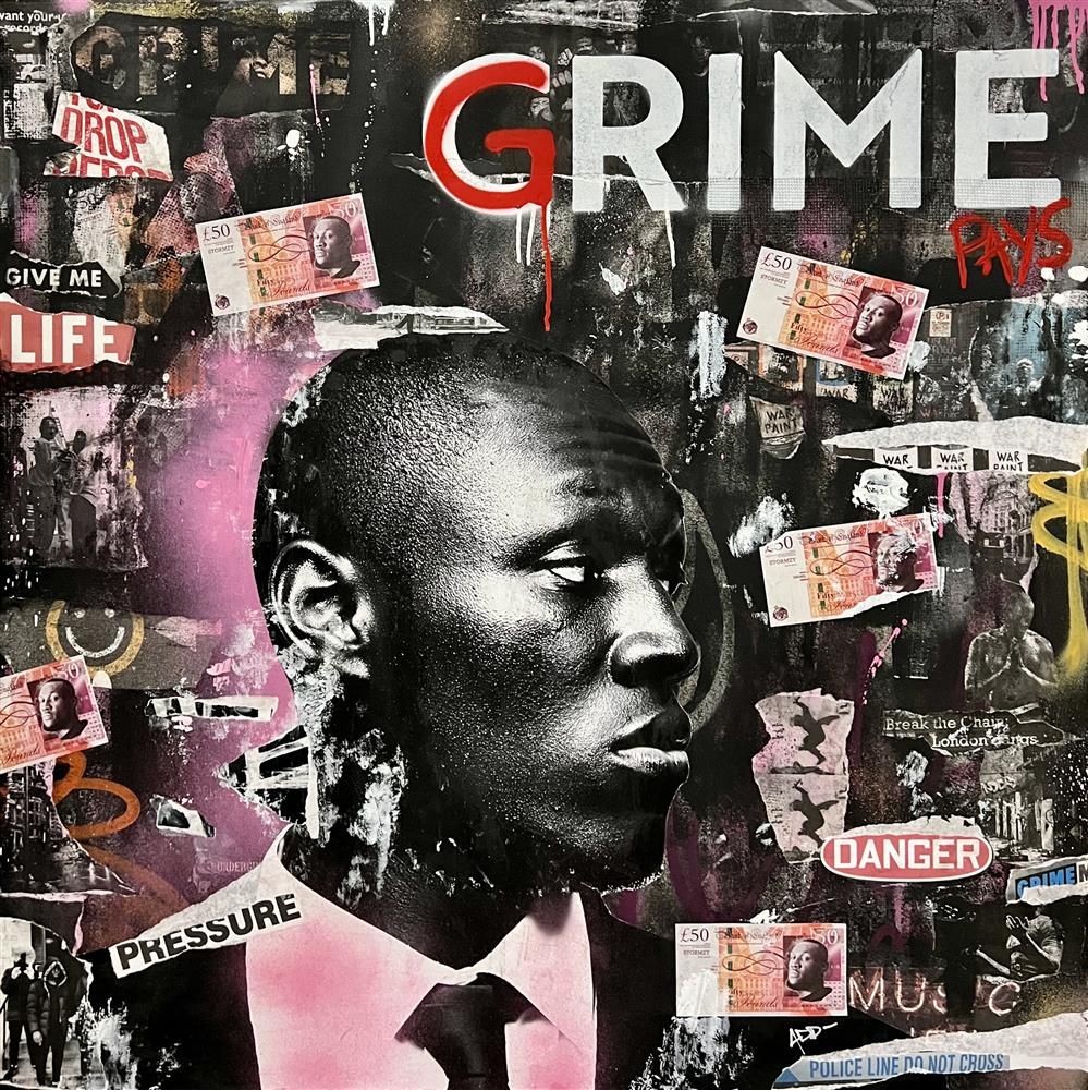 Add Subtract- 'Grime Pays' - Framed Original Art