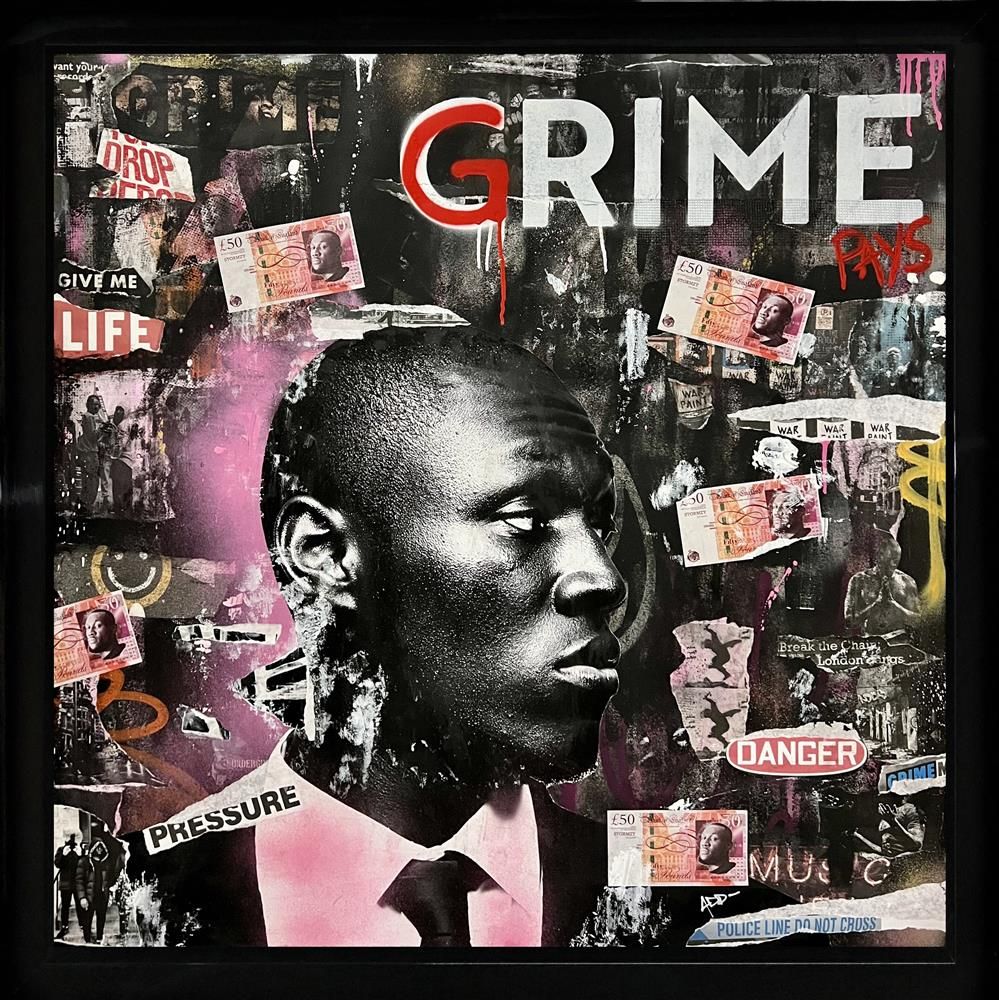 Add Subtract- 'Grime Pays' - Framed Original Art