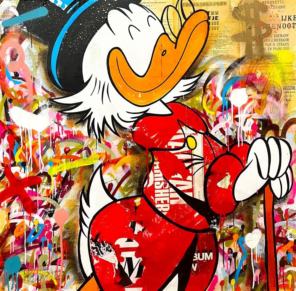 Michiel Folkers - 'The Richest Duck In The World'  - Framed Limited Edition Canvas