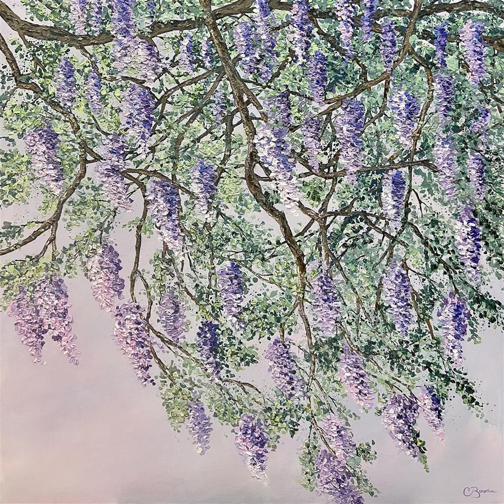 Chris Bourne - 'Wisteria Whispers In The Breeze' - Framed Original Art