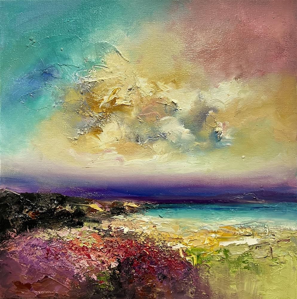 Anna Schofield - 'Purple Horizon' - Framed Original Art