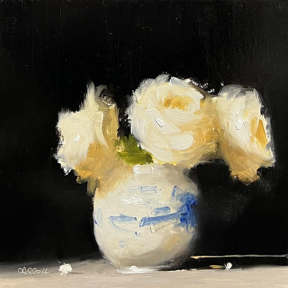 Neil Carroll - 'Three Roses' - Framed Original Painting