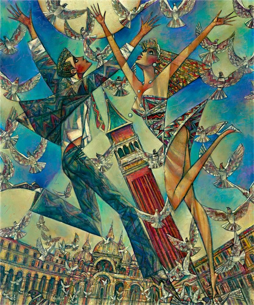 Andrei Protsouk - 'Love Birds' - Framed Limited Edition Art